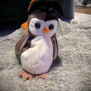 Ty Graduation Owl Plush - Brown and White